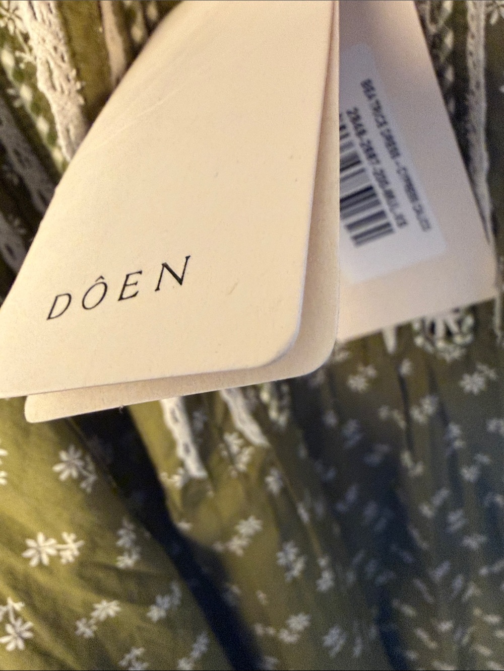 NWT Doen Beatrice Dress in Cypress Calico / Xs - Picture 4 of 9